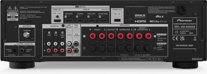 Produktbild Pioneer VSX-835D (7.2 Kanal, DAB, FM)
