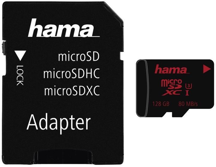 Immagine prodotto Hama microSDXC+adattatore/foto (128 GB, microSDXC, U3, UHS-I)
