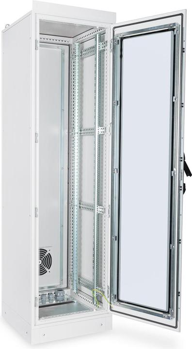 Produktbild Digitus 42HE Netzwerkschrank Indoor IP55 2100x600x600 mm Hartglastur inkl. Sockel Grau RAL 7035 (10.87 HE, 19 Zoll Rack)