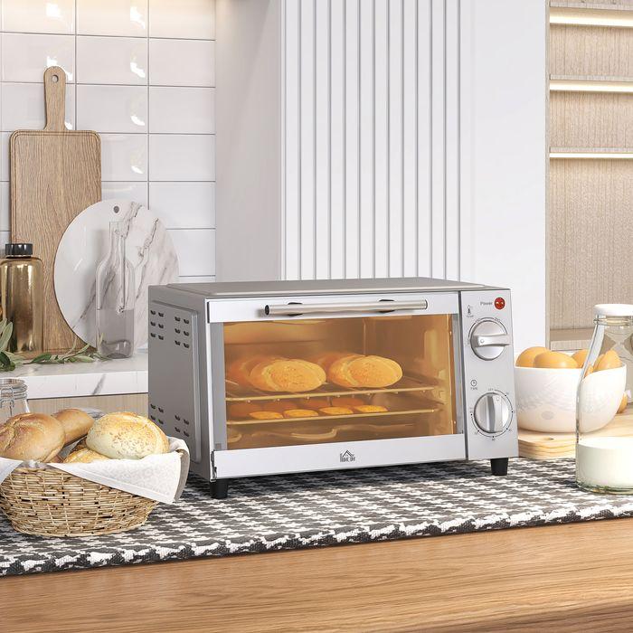 Produktbild Swisshandel24 Minibackofen 9L Mini Ofen mit Backblech, Grillrost, 100 °C-230 °C Edelstahl, silber