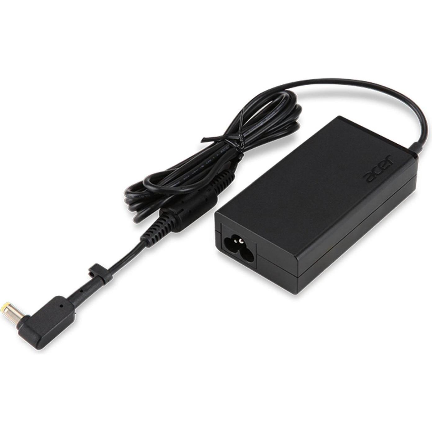 Acer Adapter 65W-19V BLACK adapter BLACK yellow EU power cord (65 W), Notebook Netzteil, Schwarz