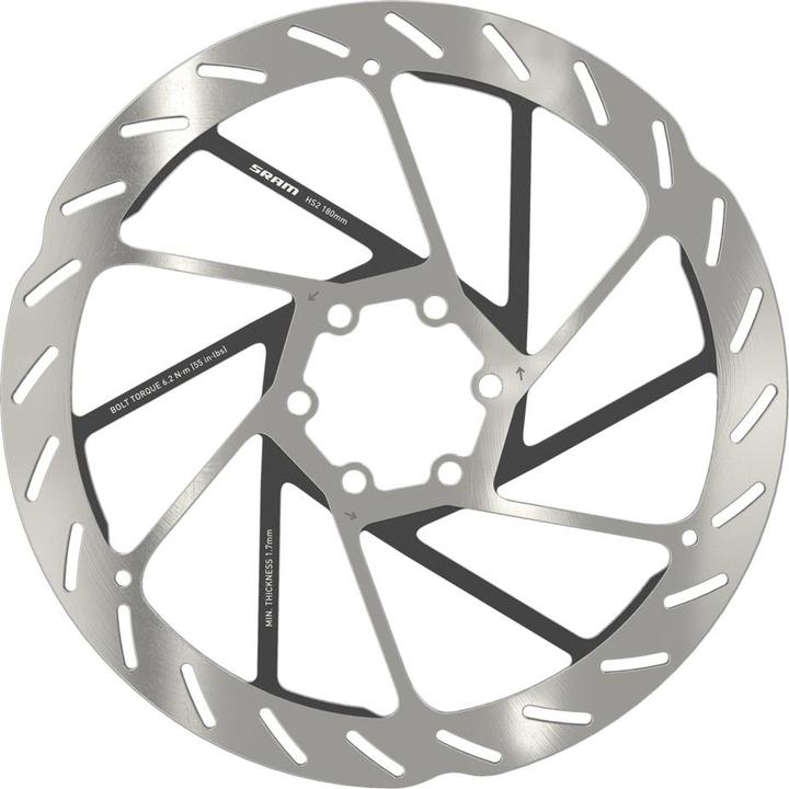 Actual product image Sram Rotor HS2 Rounded CenterLock 180mm (180 mm)