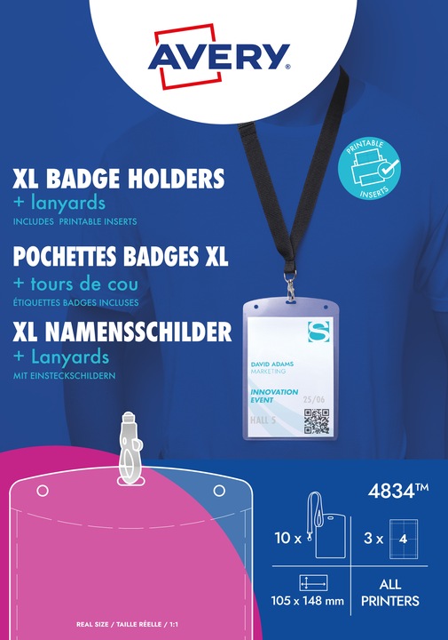 Actual product image Avery Name badges
