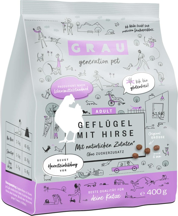 Produktbild Grau Katzen-Trockenfutter (Adult, 400 g)