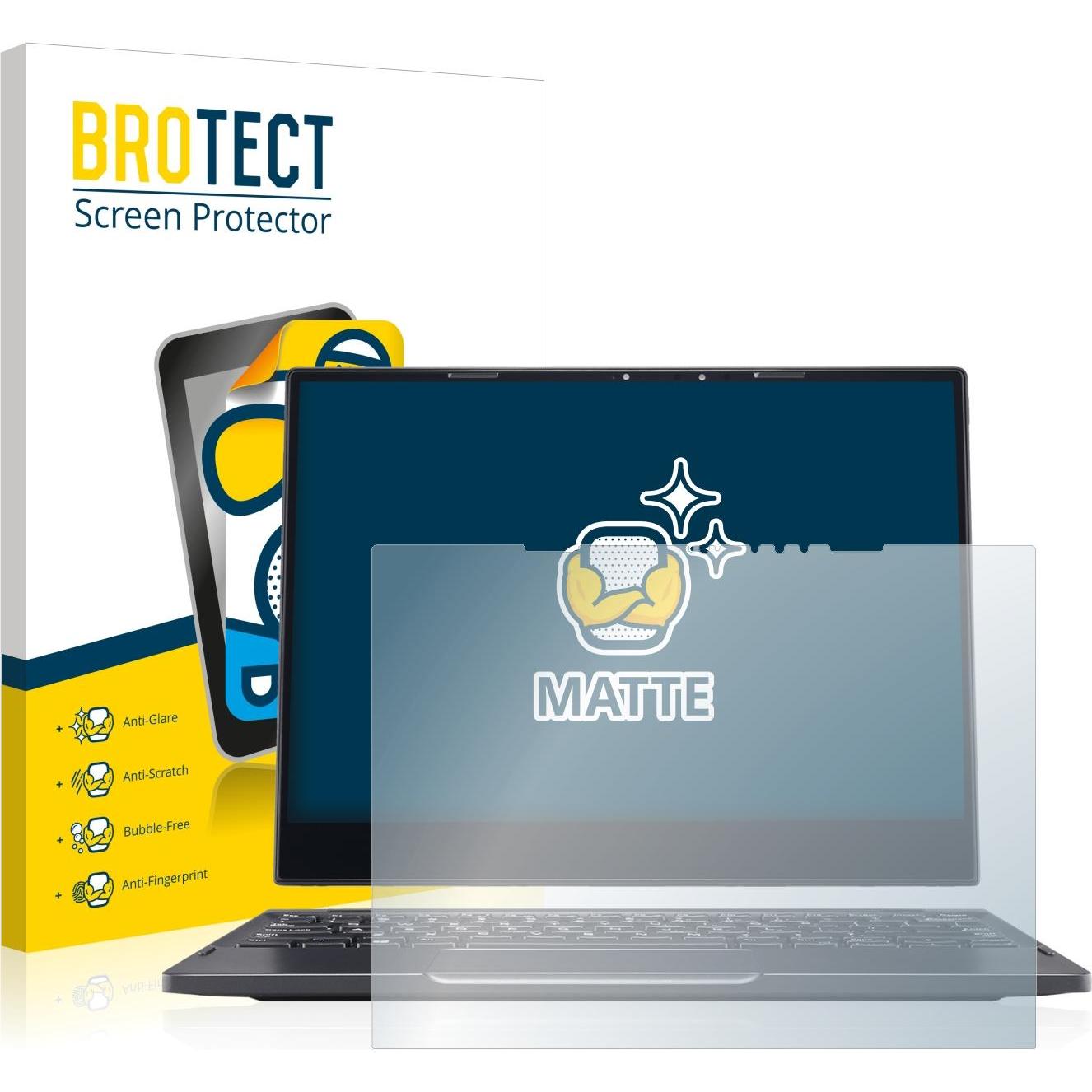 BROTECT Entspiegelungs-Schutzfolie Displayschutz Matt (12.30"), Notebook Schutzfolie