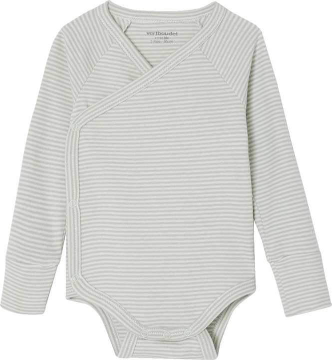 Actual product image Vertbaudet Bio-Kollektion: 5er-Pack mitwachsende Baby Wickelbodys, Langarm (68)