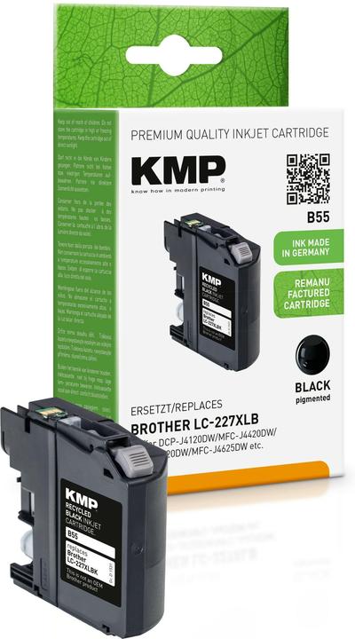 Produktbild KMP B55 Tintenpatrone kompatibel m. Brother LC-227XLBK (BK)