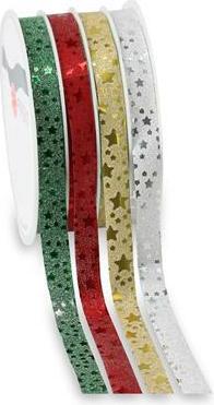 Produktbild Magni Ringelband Glitter Star traditional 10mmx16m (Geschenkband, 21 x)