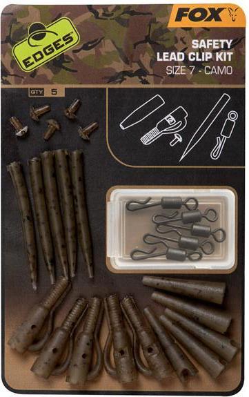 Fox Rage Edges Camo Safety Lead Clip Kit