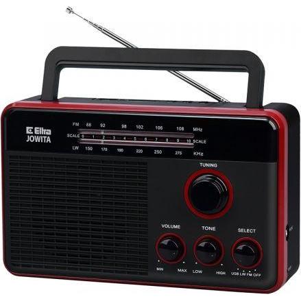 Elta Jowita USB Radio Juoda (FM, AM, LW), Radio, Schwarz