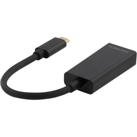 Thumbnail - Deltaco USBC-DP USB-Grafikadapter Pixel (USB Typ-C), Data + Video Adapter, Schwarz
