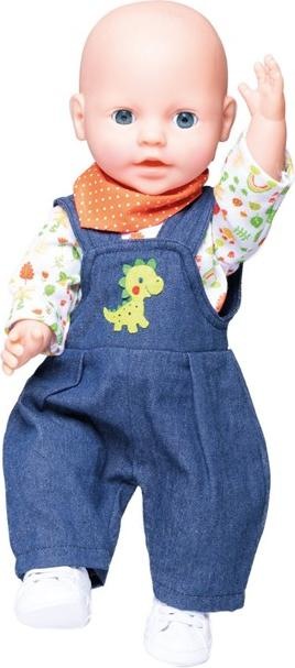 Actual product image Heless Pu dungarees Dino, 3-piece, size 28-35cm