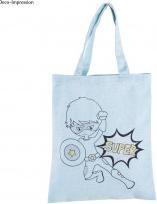 Rayher Sac en coton m. Imprimé, bleu clair, 1 pièce