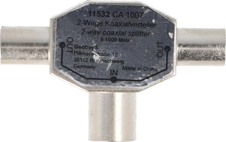 Actual product image Value Coaxial T-adapter (Antenna cable)