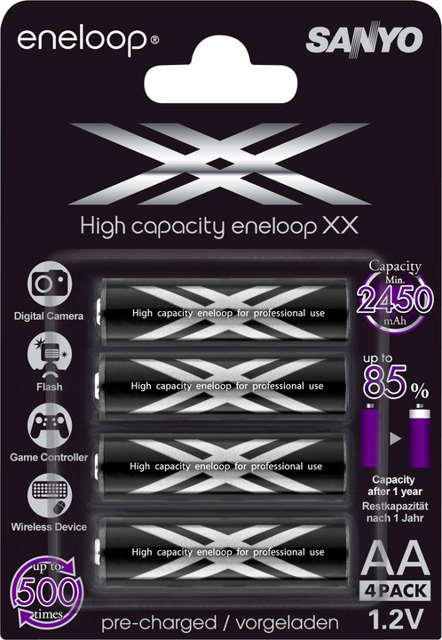 Produktbild Sanyo Eneloop XX (4 Stk., AA, 2500 mAh)