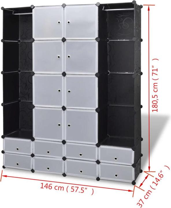 Actual product image VidaXL Morwenna (37 x 146 x 180.5 cm)