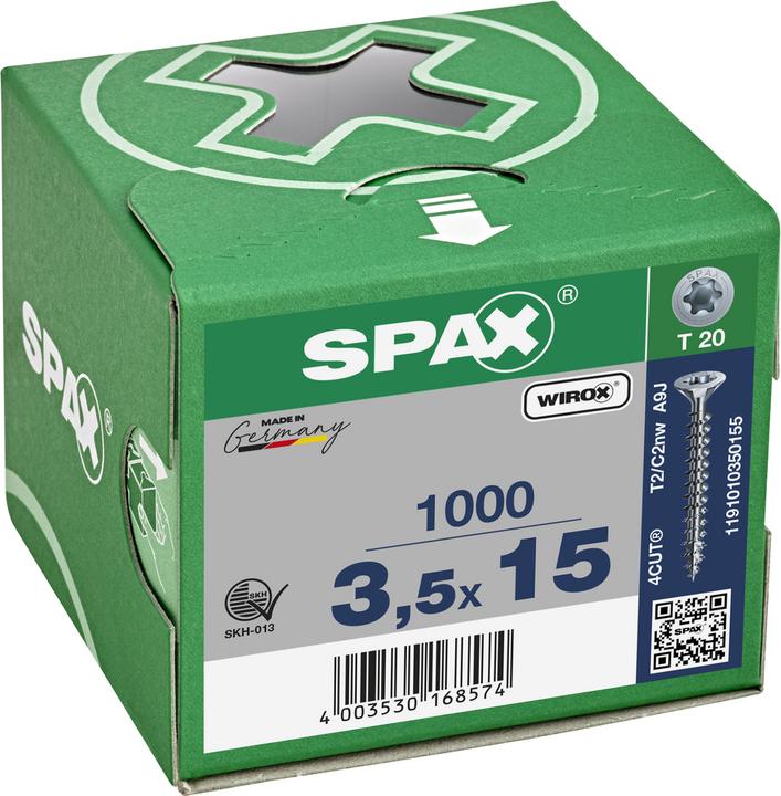 Produktbild Spax Senkmultikopf T-Star Plus T20 Vollgewinde Wirox (1000 Schrauben pro Stück)