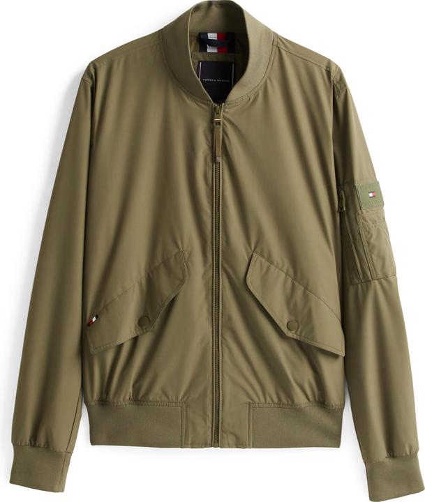 Tommy Hilfiger Packable Bomber Jacket with Baseball Collar and Waist Pockets (S)