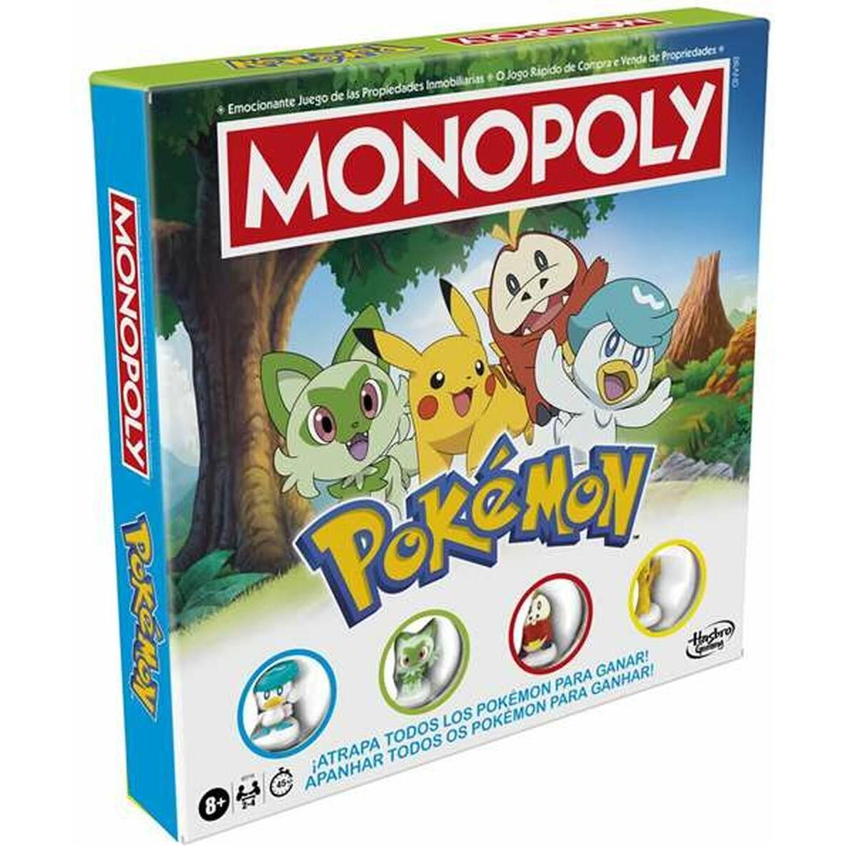 Hasbro Mehrfarbig Spanisches Monopoly Pokemon Brettspiel (Spanisch, 2 - 8 Spieler)