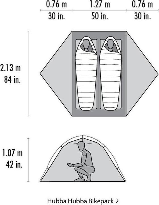 Immagine prodotto Msr Hubba Hubba Bikepack 2 (Tenda a cupola, 1.71 kg, 2 persone)