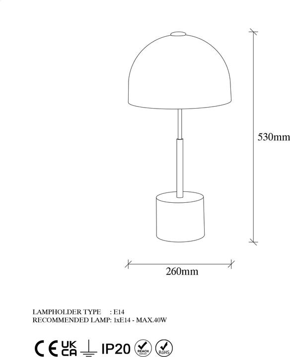 Produktbild Hanah Home Rhys (E14)