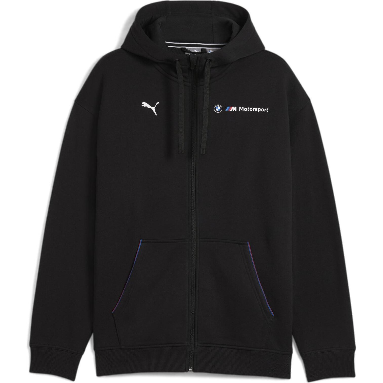 Puma, Herren, Laufjacke, BMW Mms Ess+ Fz Hooded Jacket Fl (S), Schwarz, S