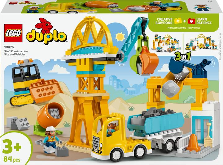 LEGO Baustelle mit Baufahrzeugen – 3-in-1-Set (10476)