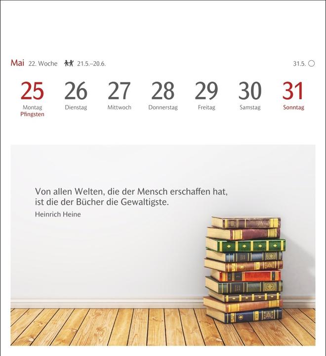 Actual product image Harenberg Die Welt der Bücher Postkartenkalender 2026 - Wochenkalender mit 53 Literaturpos (German)
