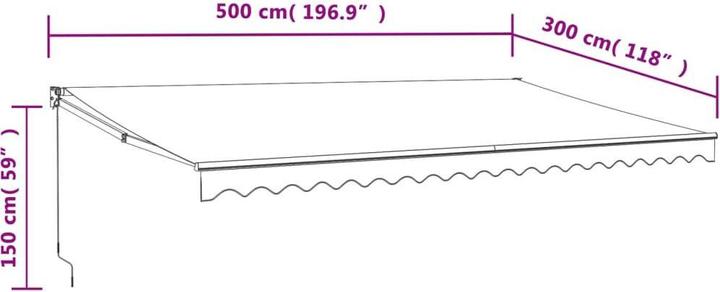 Produktbild vidaXL Einziehbare Markise (3 m)