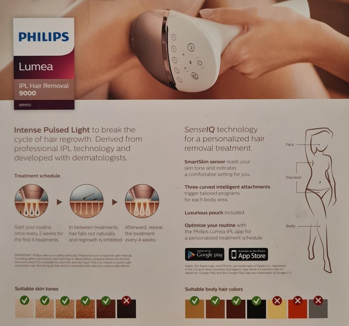 Productafbeelding Philips Lumea IPL 9000-serie BRI955/01 IPL ontharingsapparaat met SenseIQ