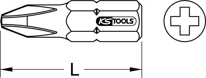 Produktbild KS Tools 1/4 Bit. 25mm. PH000 911.3333 (PH0000)