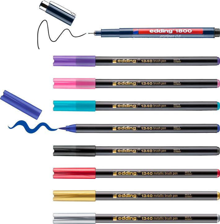 Image du produit Edding Happy Lettering Set 9 pièces assorties (Multi, 11 x)