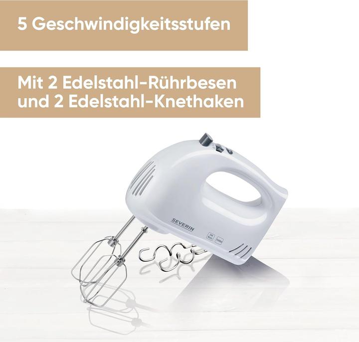 Produktbild Severin Handmixer HM 3820 mit 5 Geschwindigkeitsstufen (300 W)