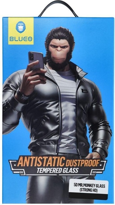 Immagine prodotto Blueo Altro vetro 5D Mr. Monkey - Apple iPhone 16 Pro Max nero (Strong HD) (1 Pezzo/i, Apple iPhone 16 Pro Max)