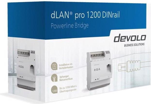 Produktbild Devolo Powerline dLAN pro 1200 DINrail (1200 Mbit/s)
