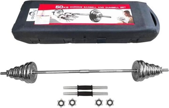 Produktbild Enerfit Kit Case Hantelscheiben Verchromt mit Wippe