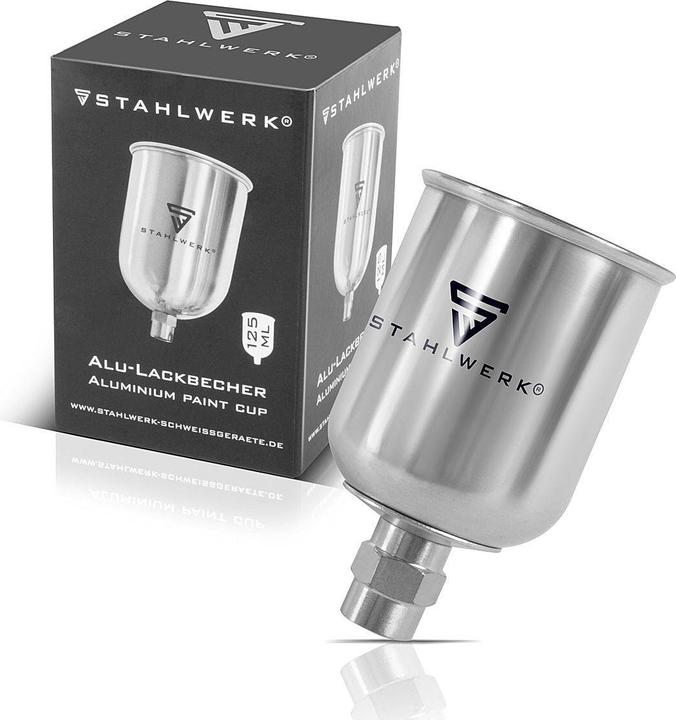 Produktbild Stahlwerk Alu Fliessbecher 125 ml Farbbecher für Lackierpistole