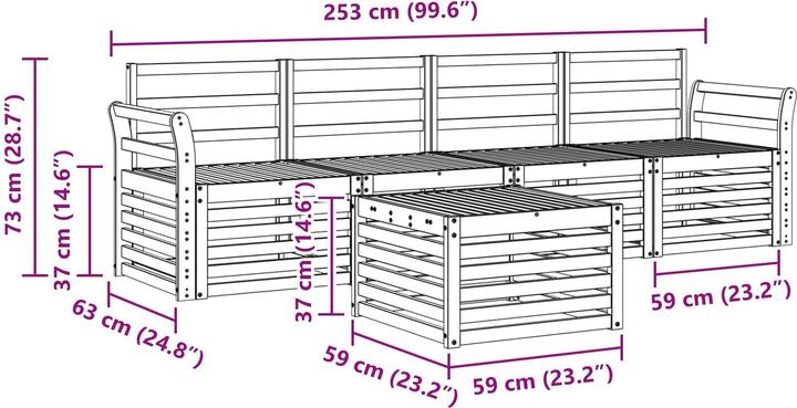 Produktbild vidaXL Outdoor-Sofa