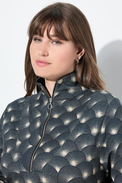 Produktbild Ulla Popken Sweatkleid, A-Linie, Stehkragen, Langarm (54)