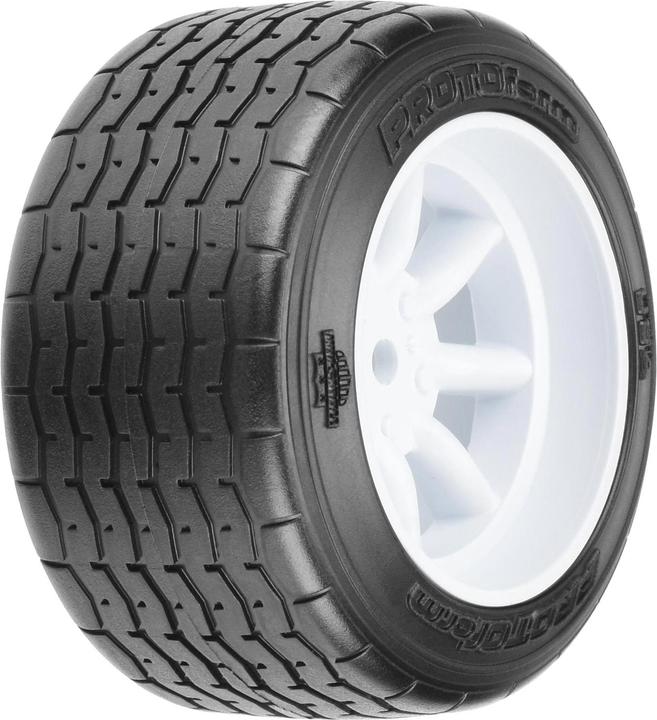 Actual product image Pro-Line 1 TA complete wheels rear rim white