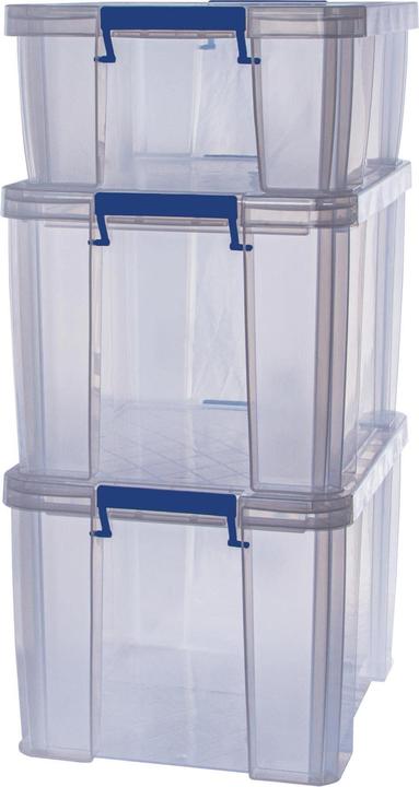 Fellowes Storage Box ProStore Bonus Set 3 Semi Transparent (47.50 cm, 36 l, 3x)