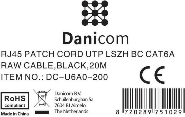 Produktbild Dsit CAT6a Netzwerkkabel 100% Kupfer (CAT6a, 20 m)