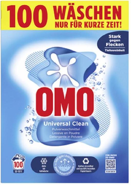 Image du produit OMO Pulverwaschmittel Pulver Universal Clean 6.5 kg (100 Cycles de lavage, Lessive en poudre)