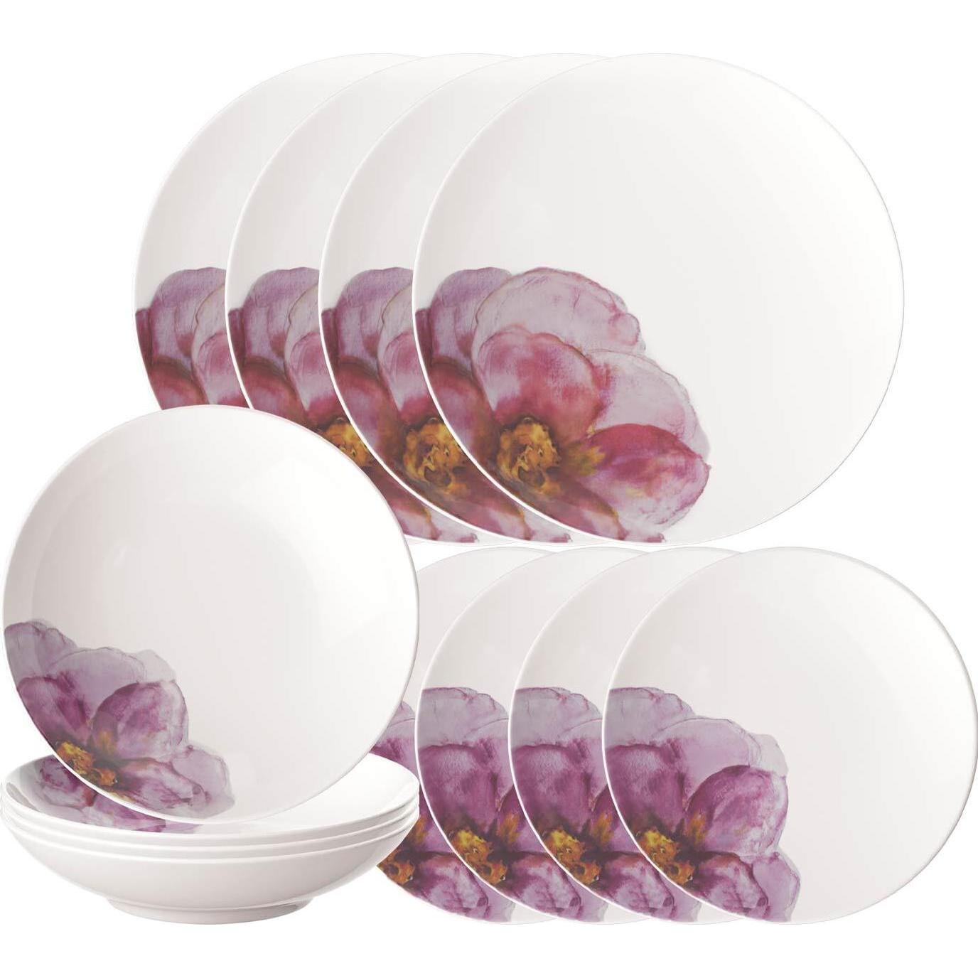 Villeroy & Boch, Geschirrset, Rose Garden Teller-Set (12 Stück)