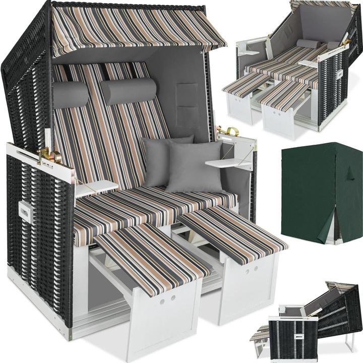 Produktbild tectake Strandkorb inkl. Schutzhülle