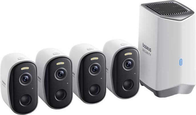 Actual product image Baseus N1 2K security camera set of 4 (white)