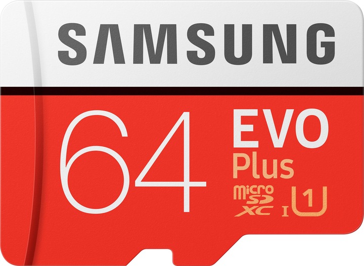 Actual product image Samsung Evo+ (64 GB, microSDXC, U1, UHS-I)