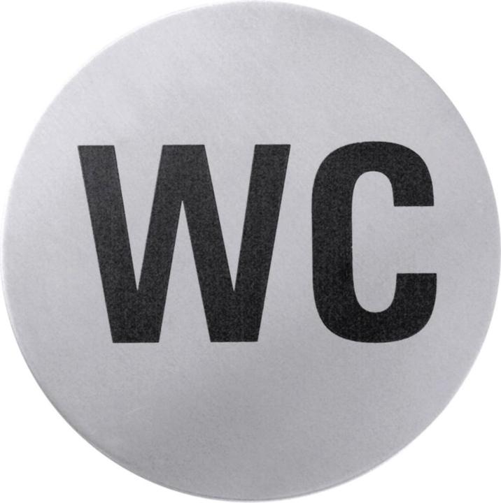 Produktbild Contacto Türsymbol WC, seidenmatt poliert, 7,5 cm