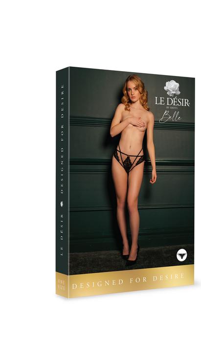 Image du produit Le Désir LÈna - Brief avec crosse et buttoirs ouverts, curseurs réglables et détails dorés - One Size (Taille unique)