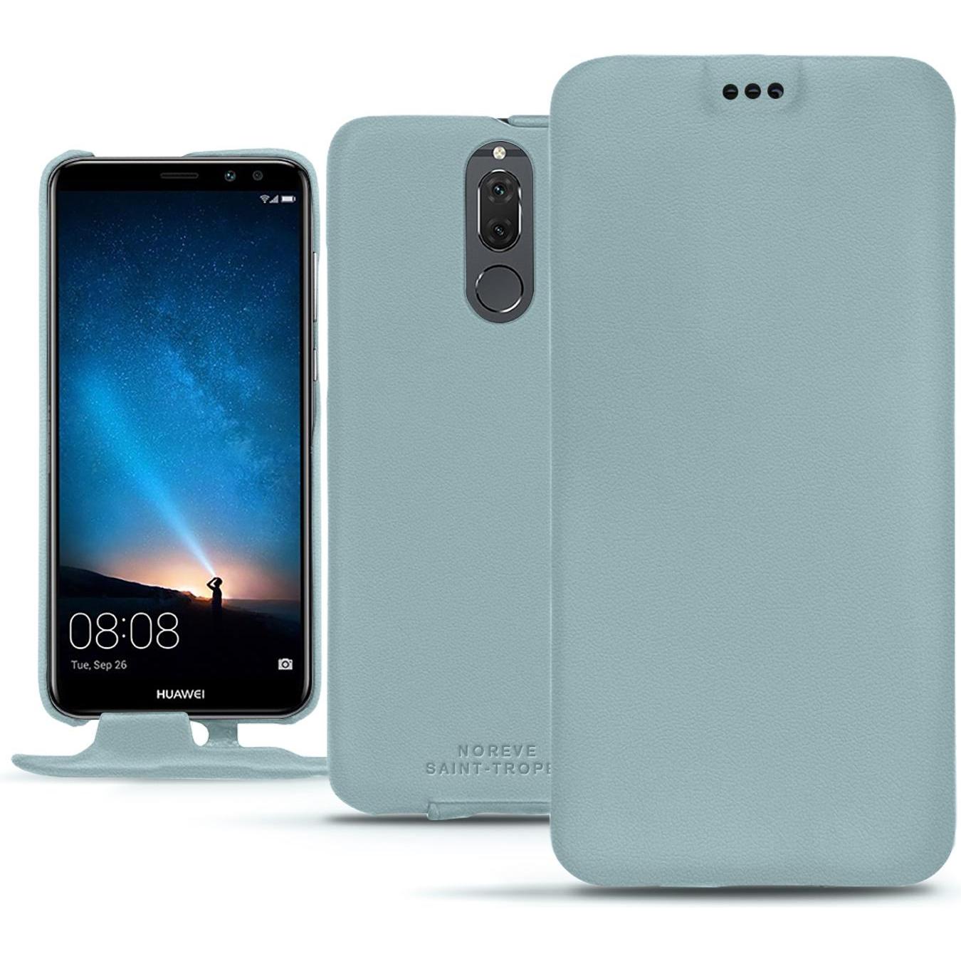 Noreve Lederschutzhülle vertikal (Huawei Mate 10 Lite), Smartphone Hülle, Blau